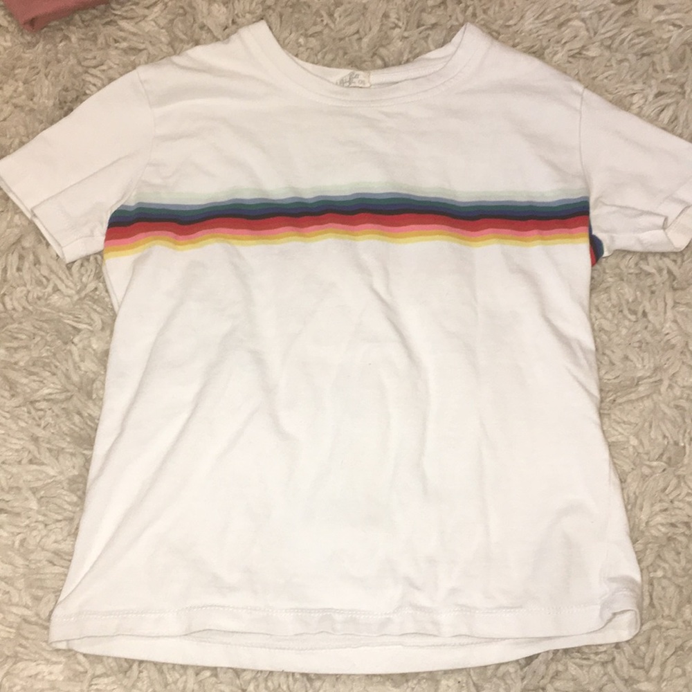 BRANDY MELVILLE rainbow striped t-shirt
